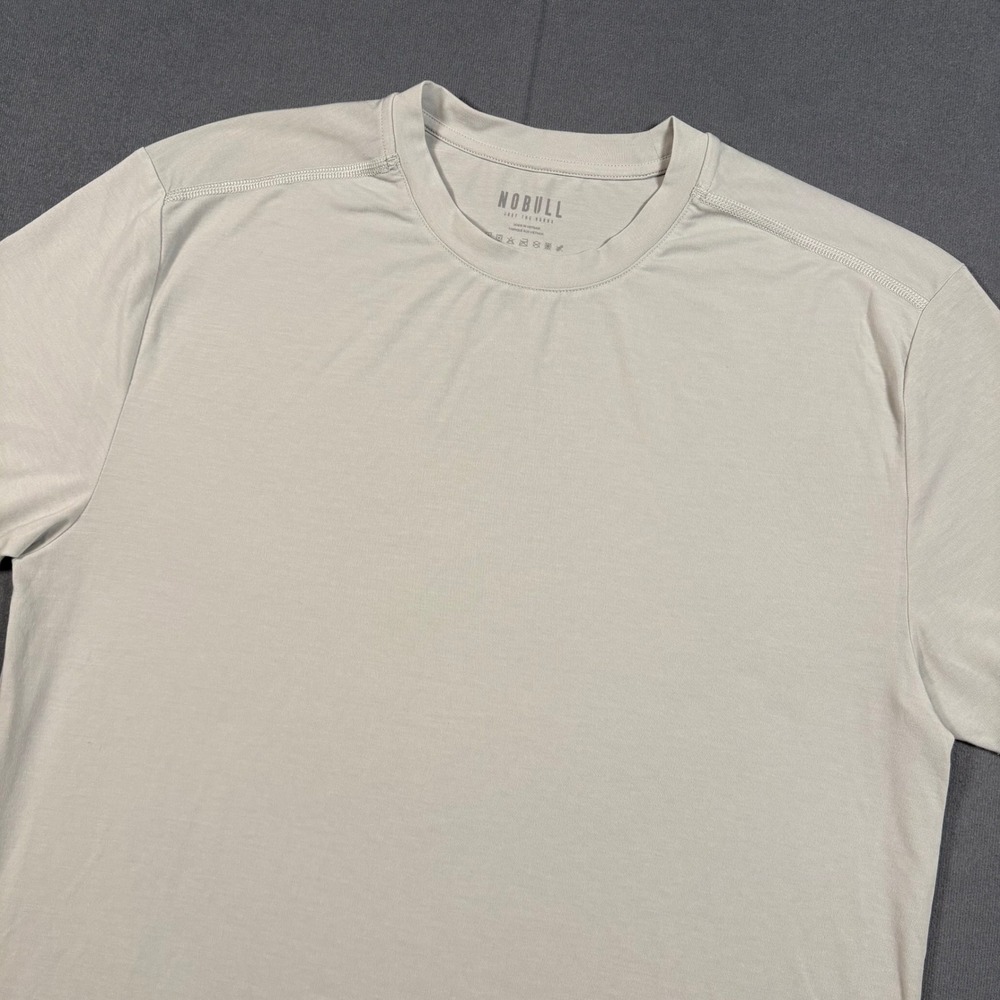 NOBULL Mens Ultrasoft Blank Tee Mint Green Large Performance Slim Fit
